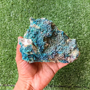 Chrysocolla on Quartz from mine tentadora