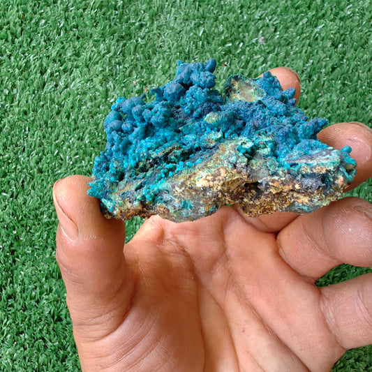 Chrysocolla on Quartz from mine tentadora