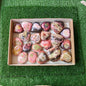 20 pc peruvian strawberry pink opal hearts & palms
