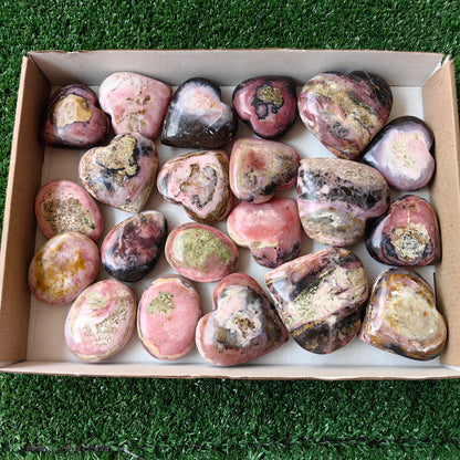 20 pc peruvian strawberry pink opal hearts & palms