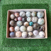 28 pc carving spheres in mixted stones