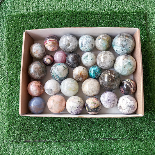 28 pc carving spheres in mixted stones