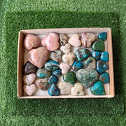 33 pc carving heart in mixted stones