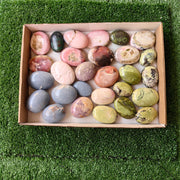 28 pc carving palms in mixted stones