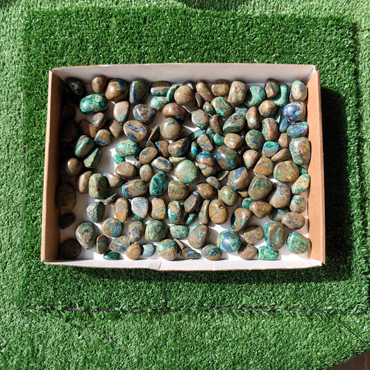 1.5 kg tumbled azurite malachite