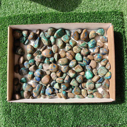 1.5 kg tumbled azurite malachite