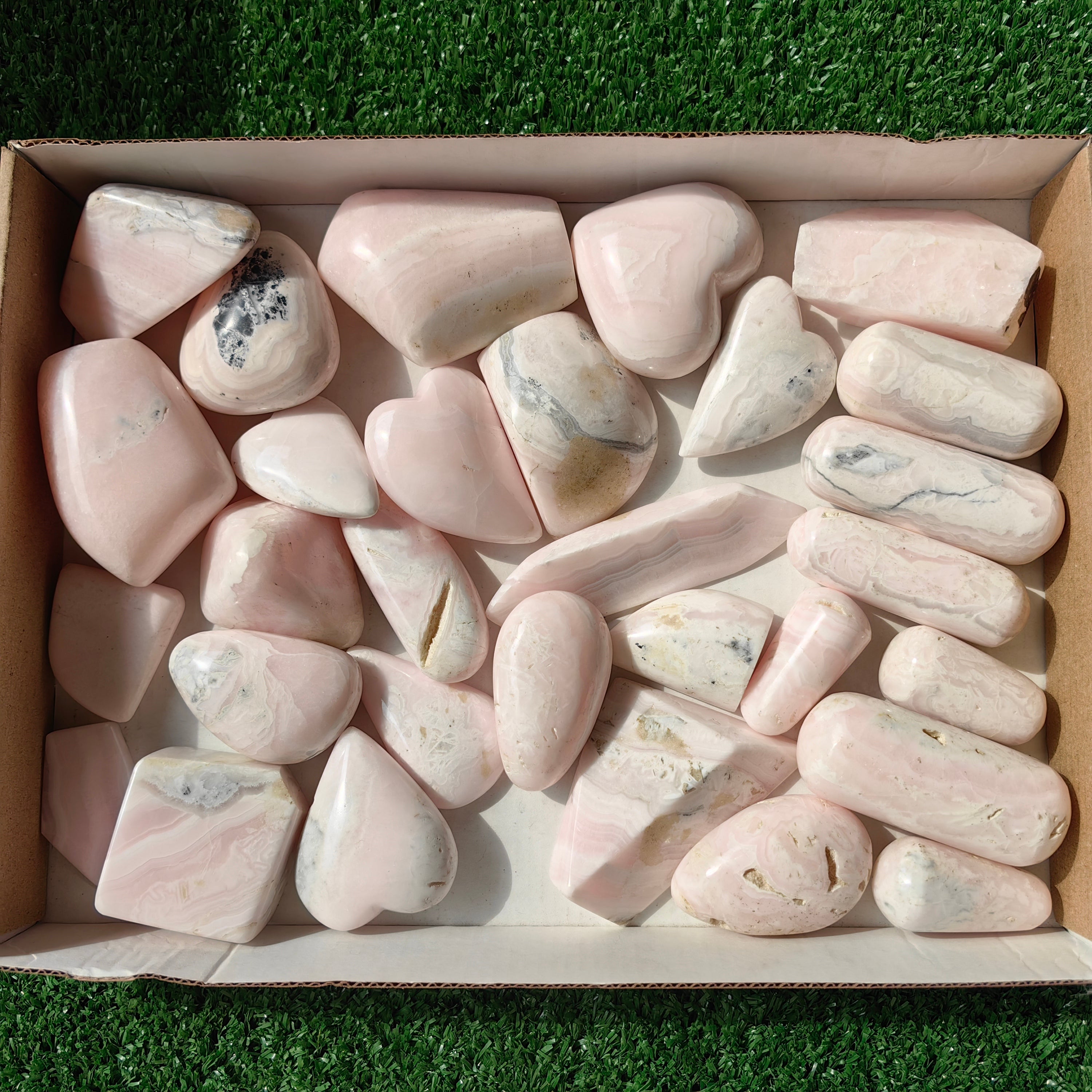 30 pc mangano calcite flourecent free forms