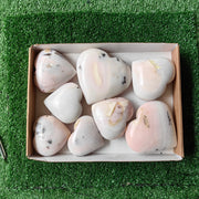 8 pc big peruvian  pink opal hearts