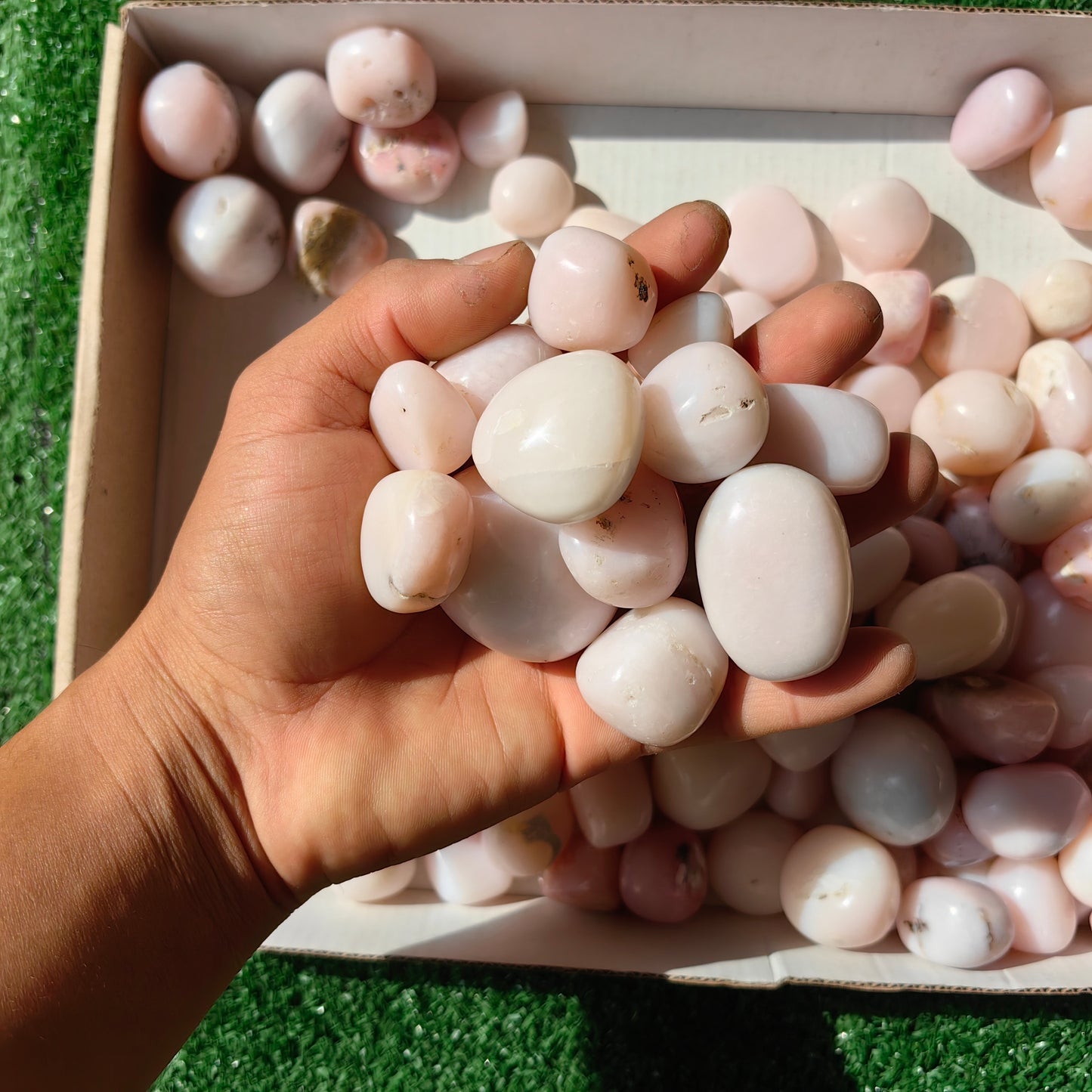 1.8 kg peruvian pink opal tumbled