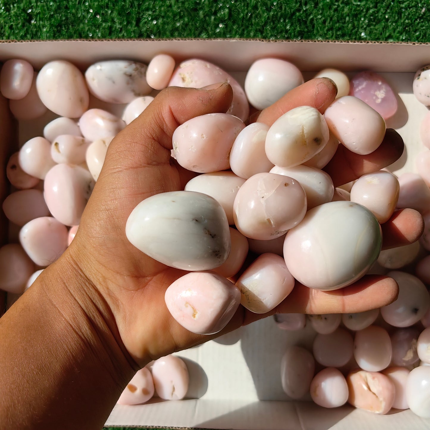 1.8 kg peruvian pink opal tumbled