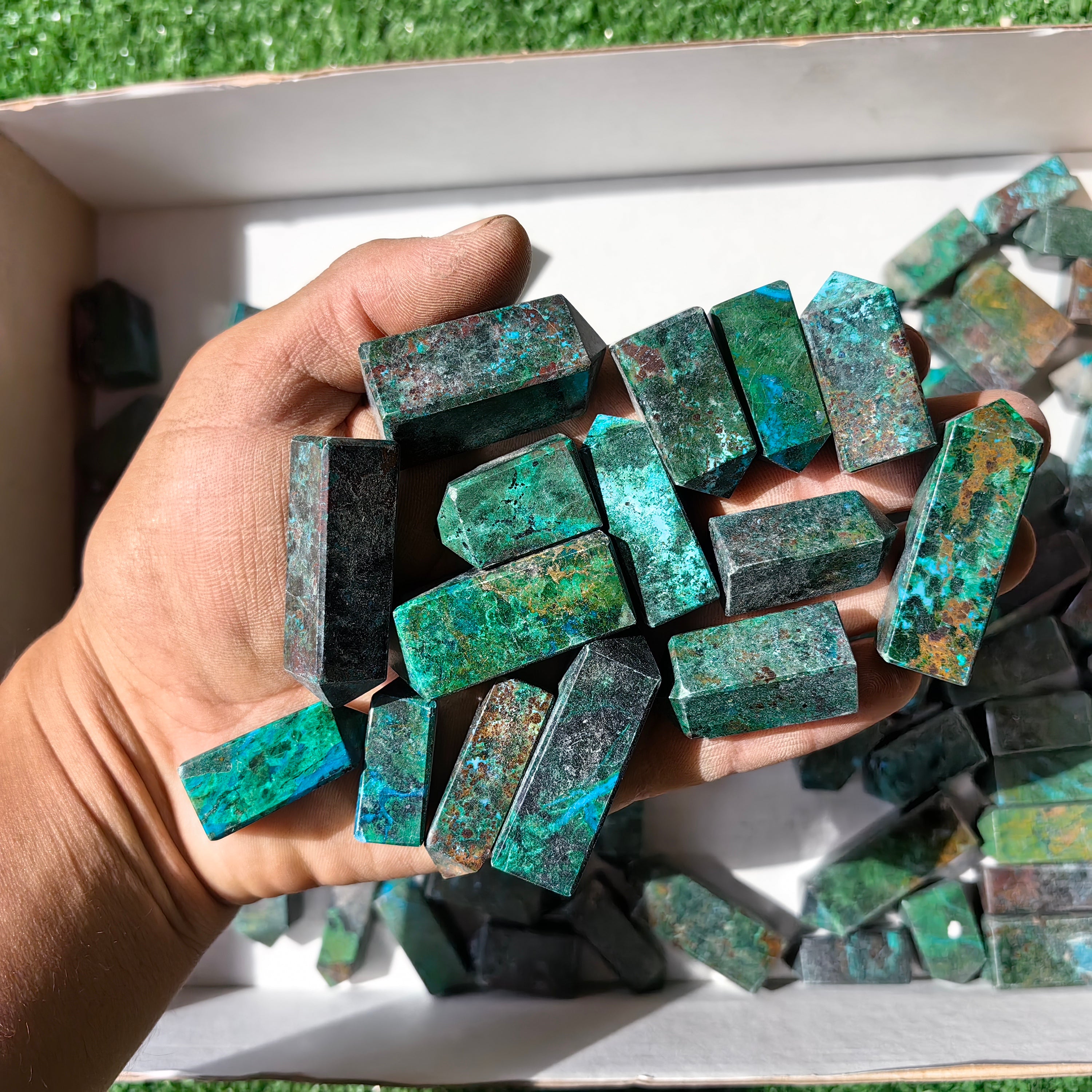 92 pc chrysocolla mini towers
