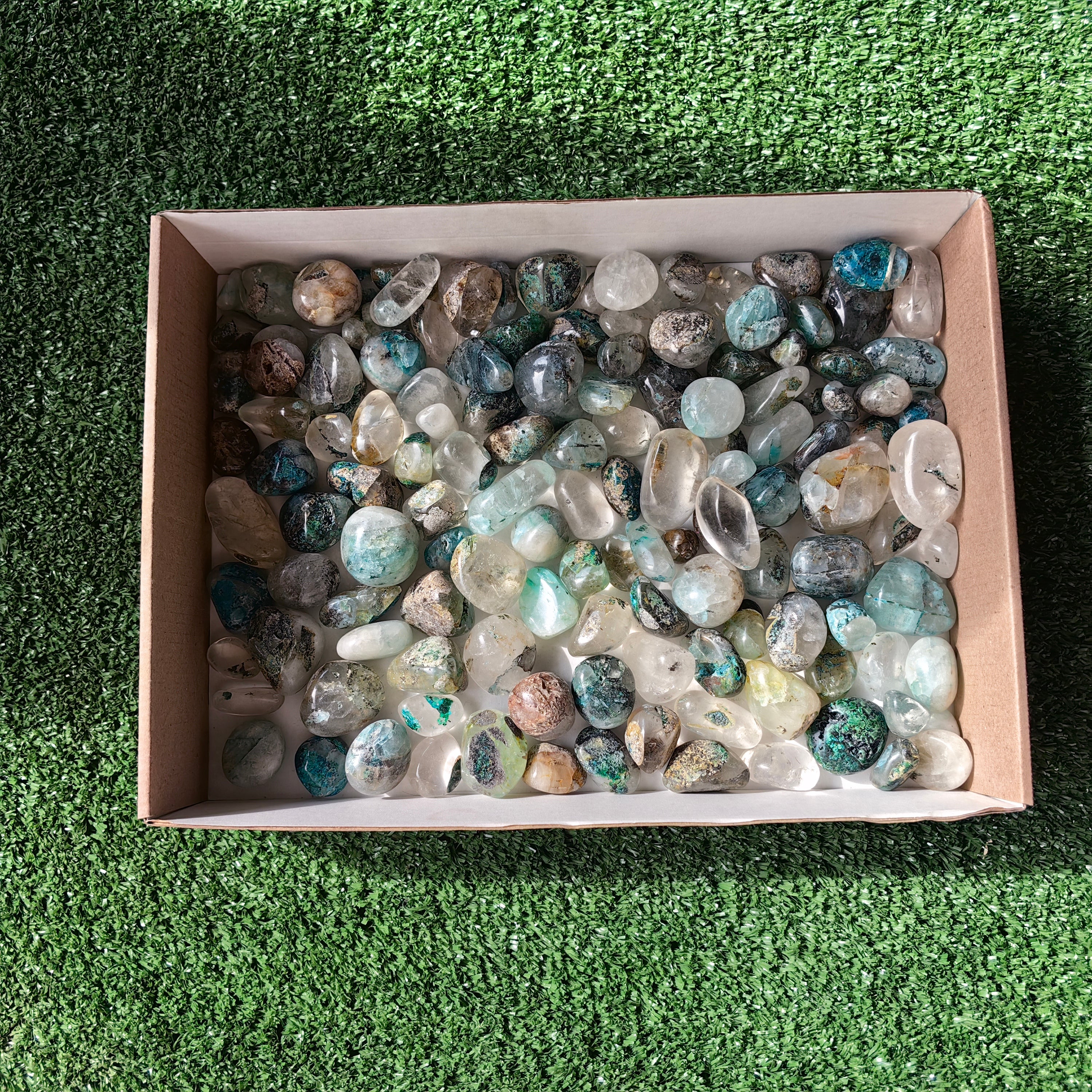 2 Kg Chrysocolla Quartz Tumbled