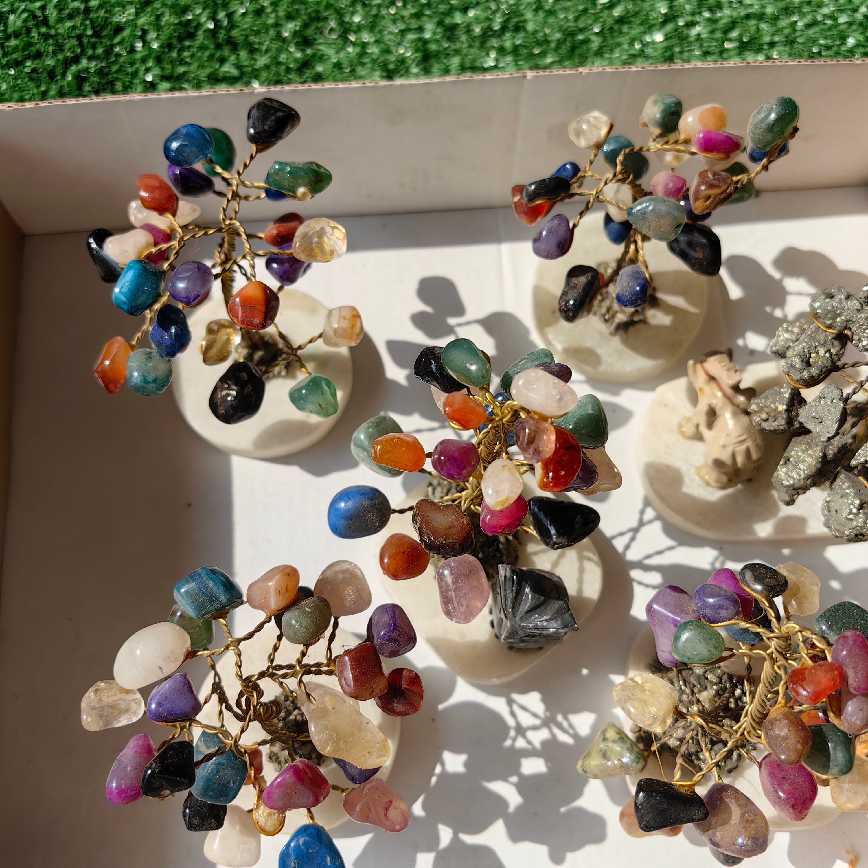 6 pc trees gemstone