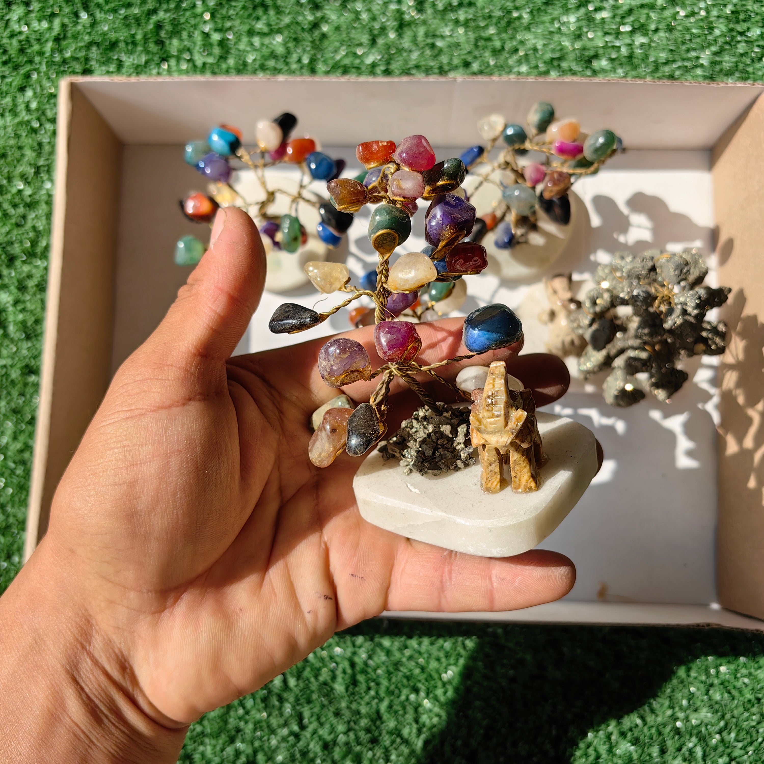 6 pc trees gemstone