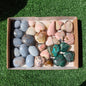 25 pc palm & hearts chrysocolla angelite rhodonite and pink opal
