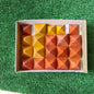 20 pcs pyramids jasper orange / jasper yellow