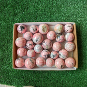 27 pcs rhodonite spheres