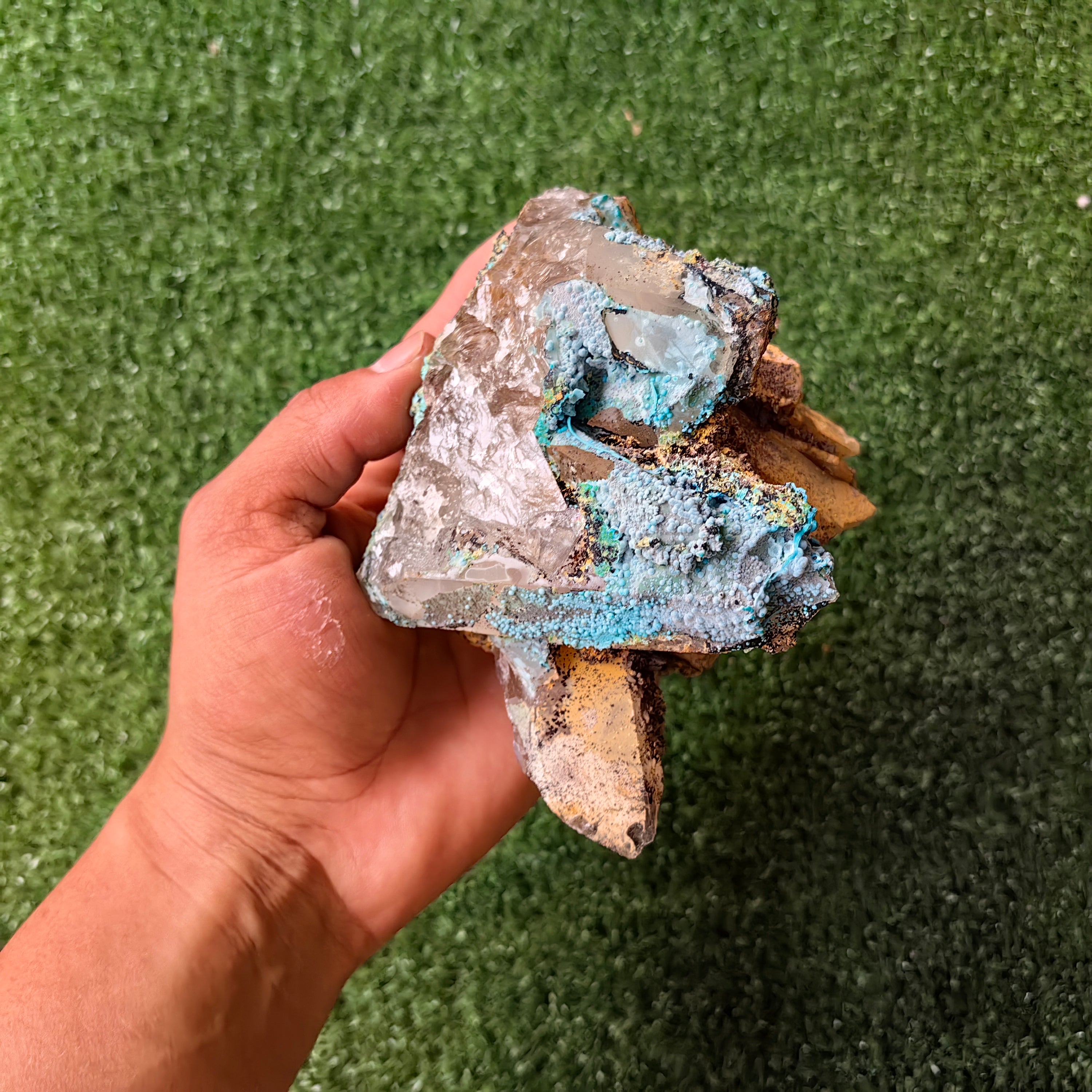 800 grams chrysocolla quartz rough from tentadora