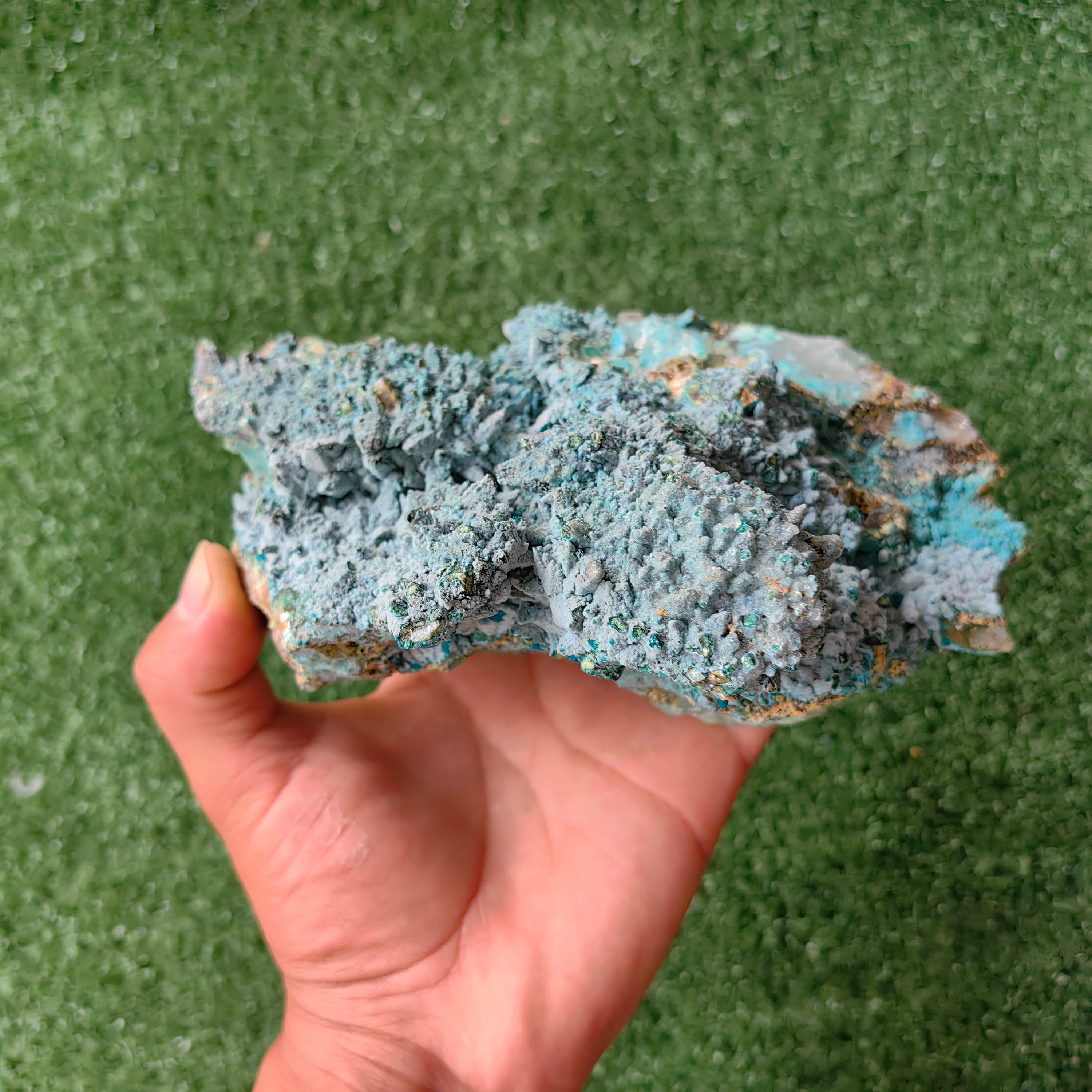 1100 grams chrysocolla quartz rough from tentadora