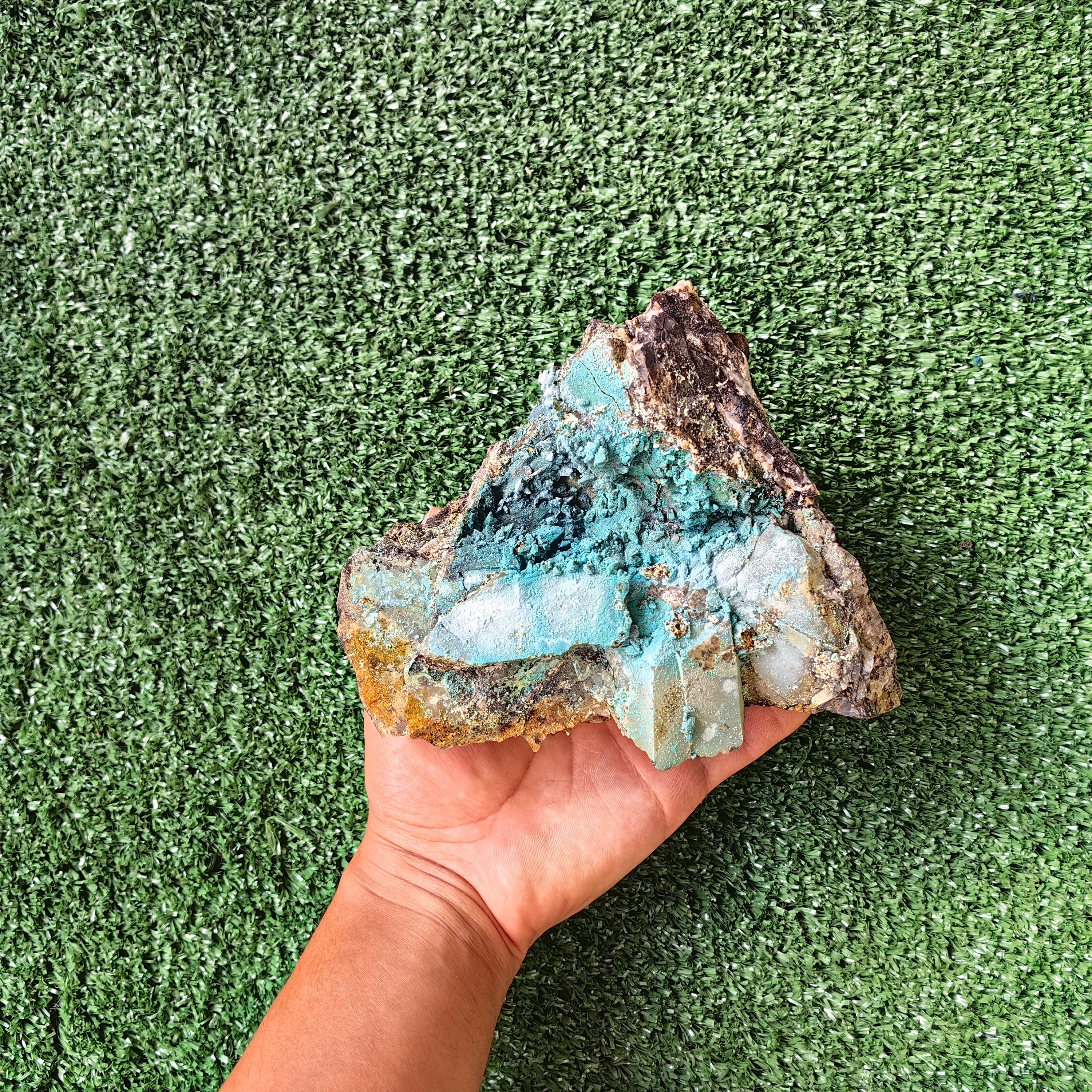 1200 grams chrysocolla quartz rough from tentadora