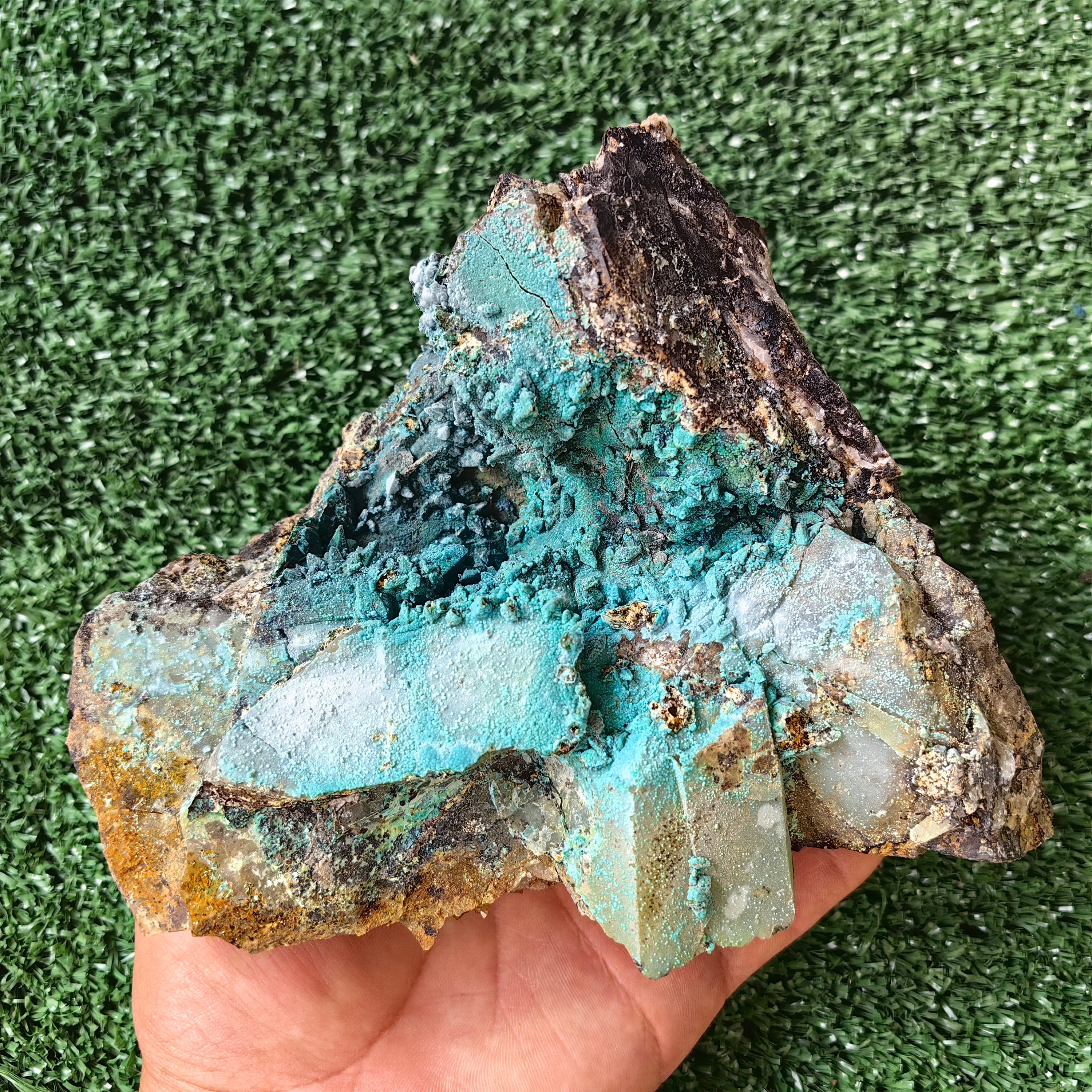 1200 grams chrysocolla quartz rough from tentadora