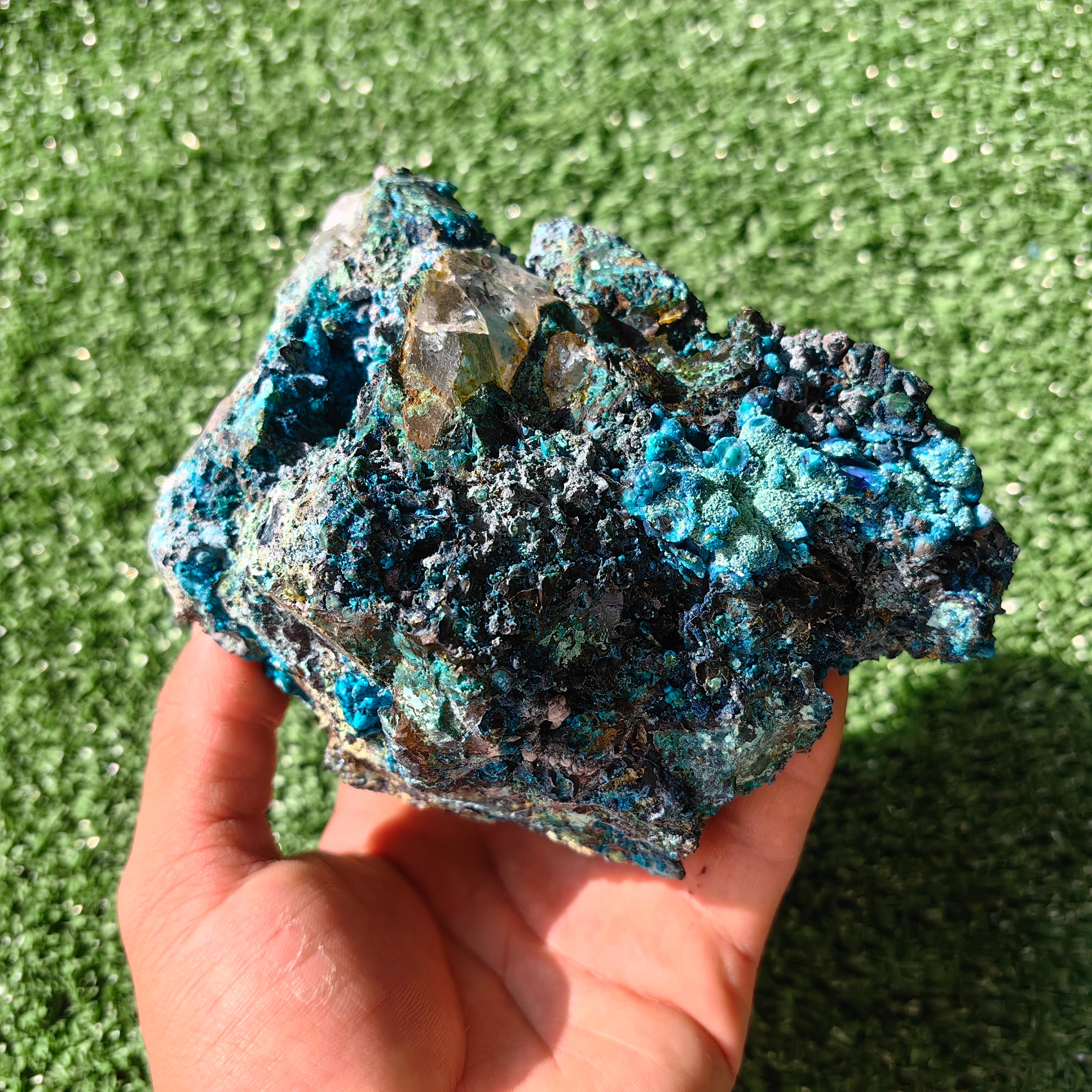 800 grams chrysocolla quartz rough from tentadora