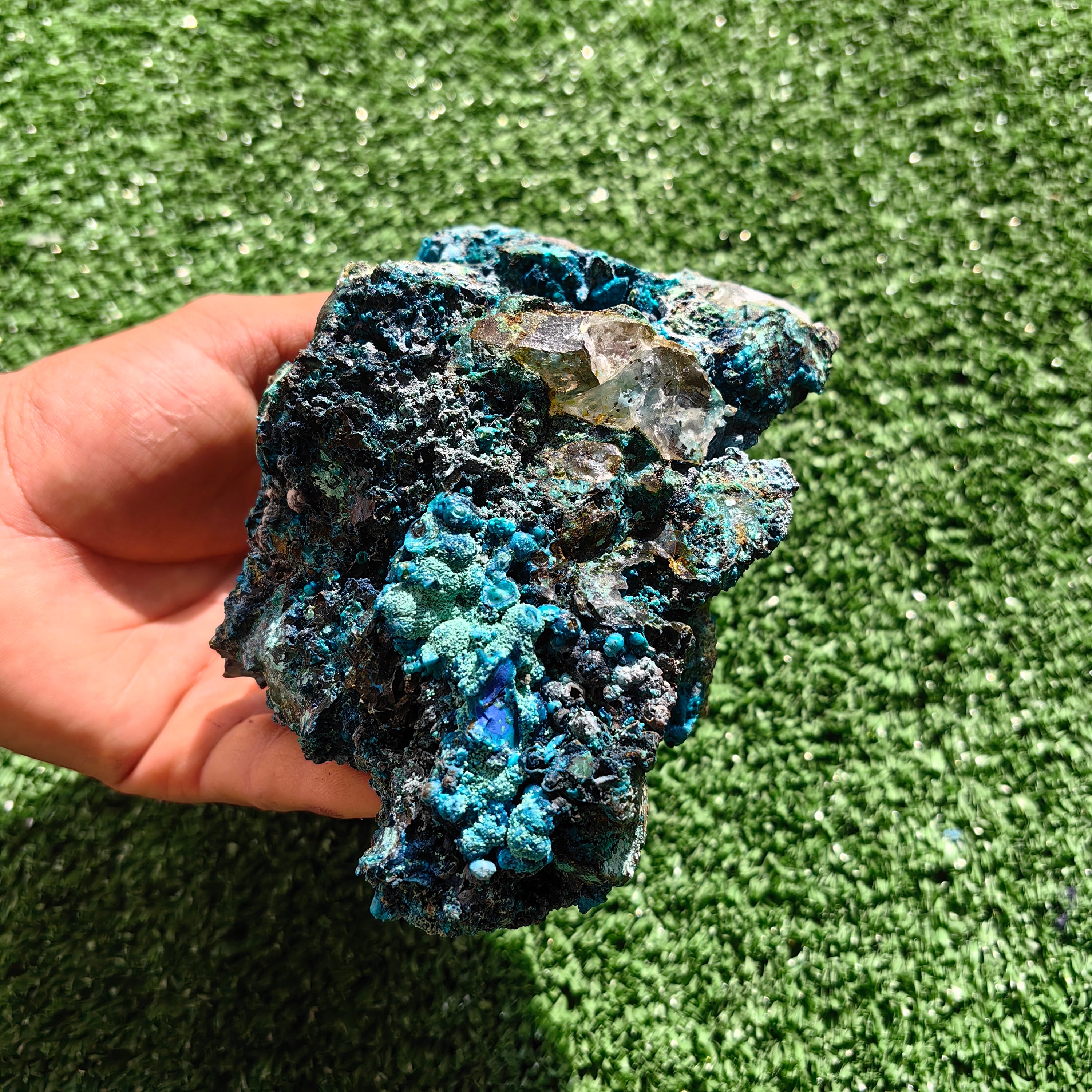 800 grams chrysocolla quartz rough from tentadora