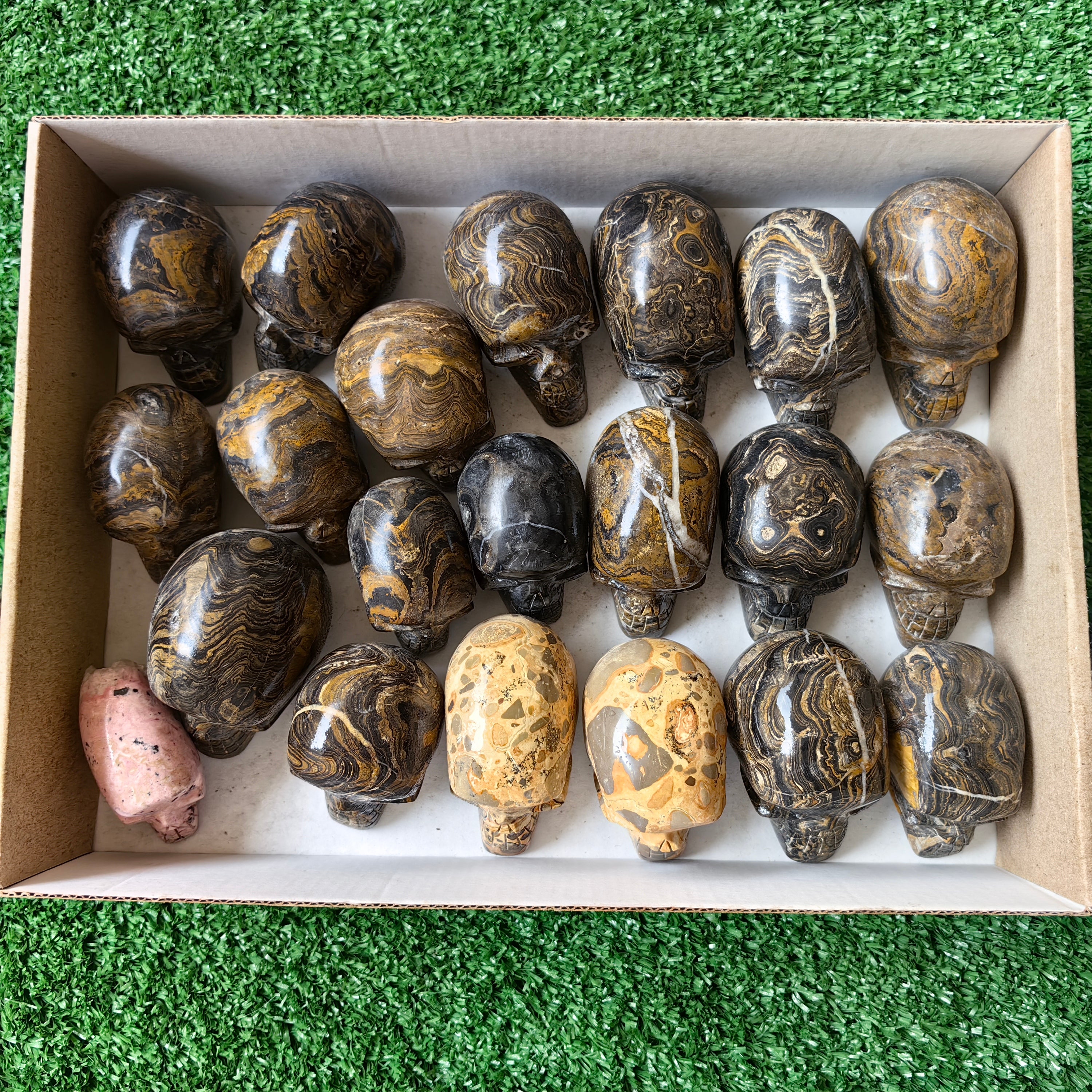 Lot 21 pcs Mixed Skull Stones