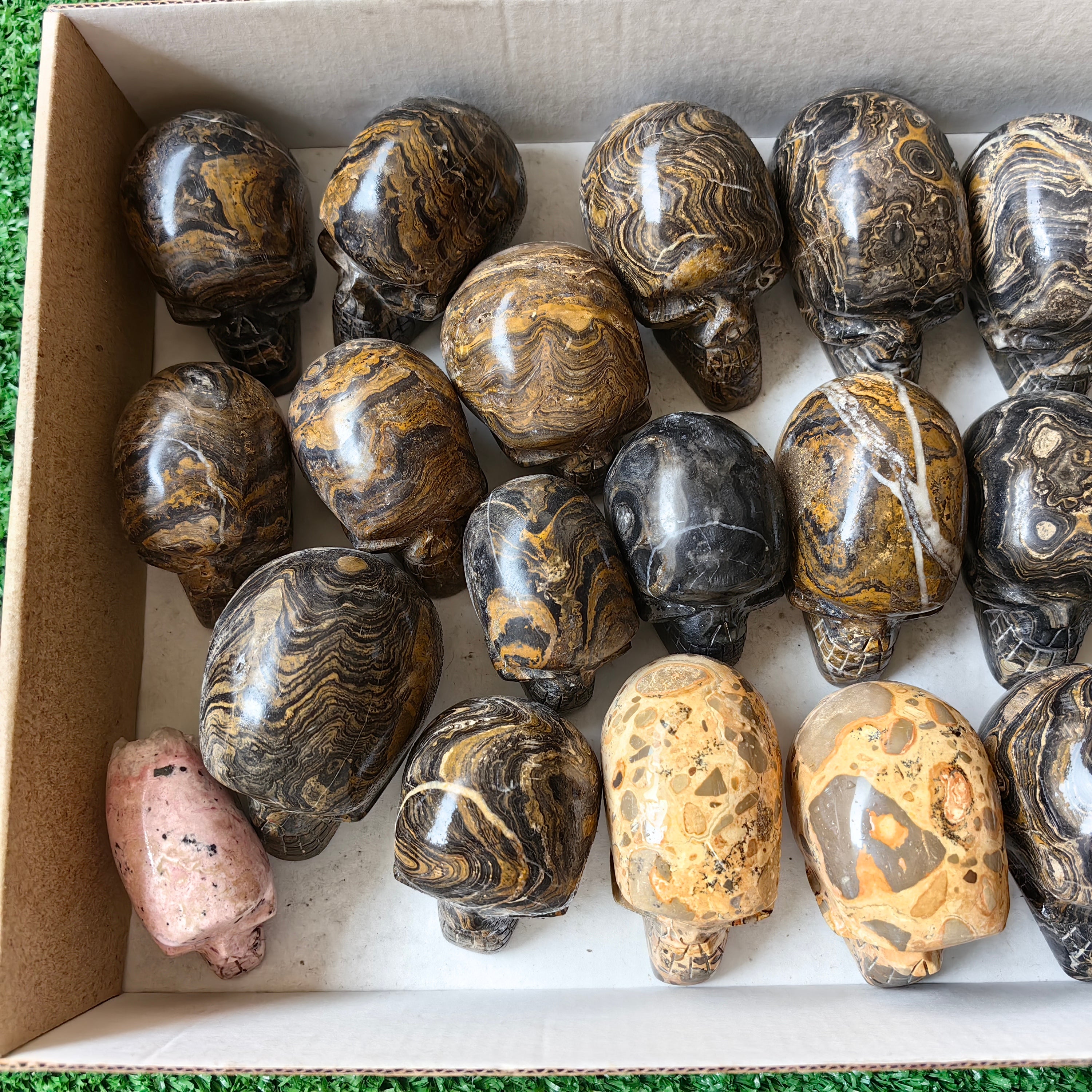 Lot 21 pcs Mixed Skull Stones