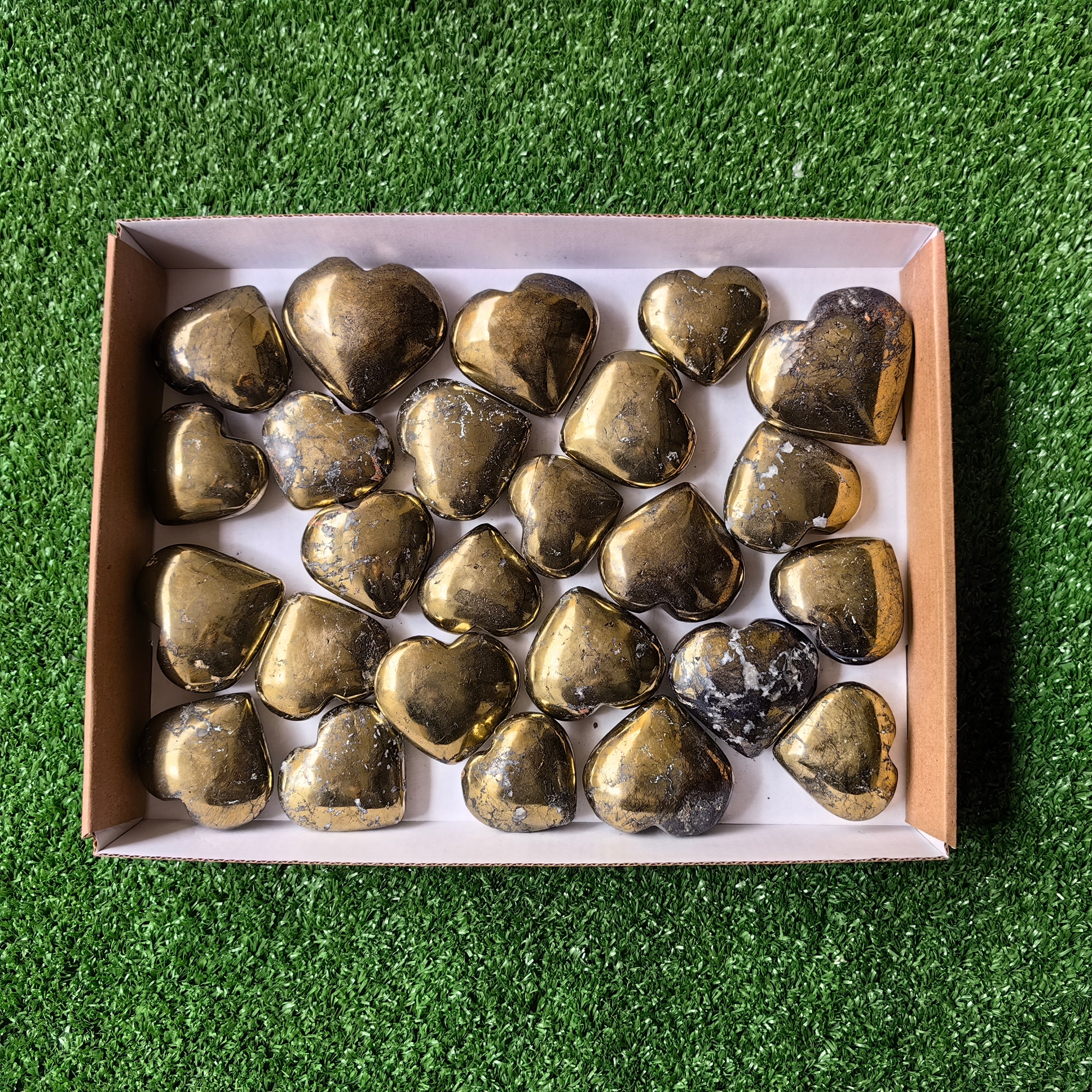 Lot 25 pcs Chalcopyrite Heart