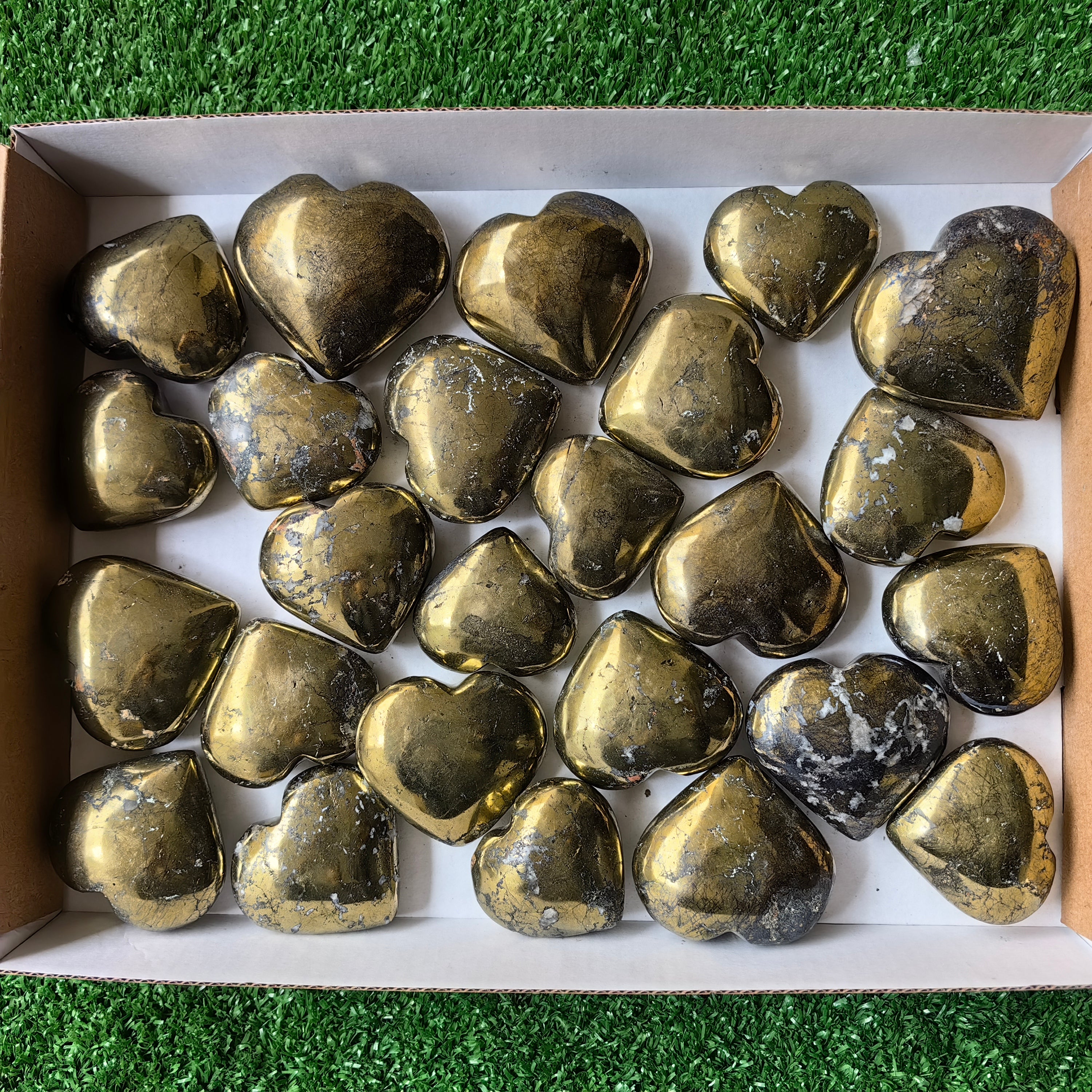 Lot 25 pcs Chalcopyrite Heart