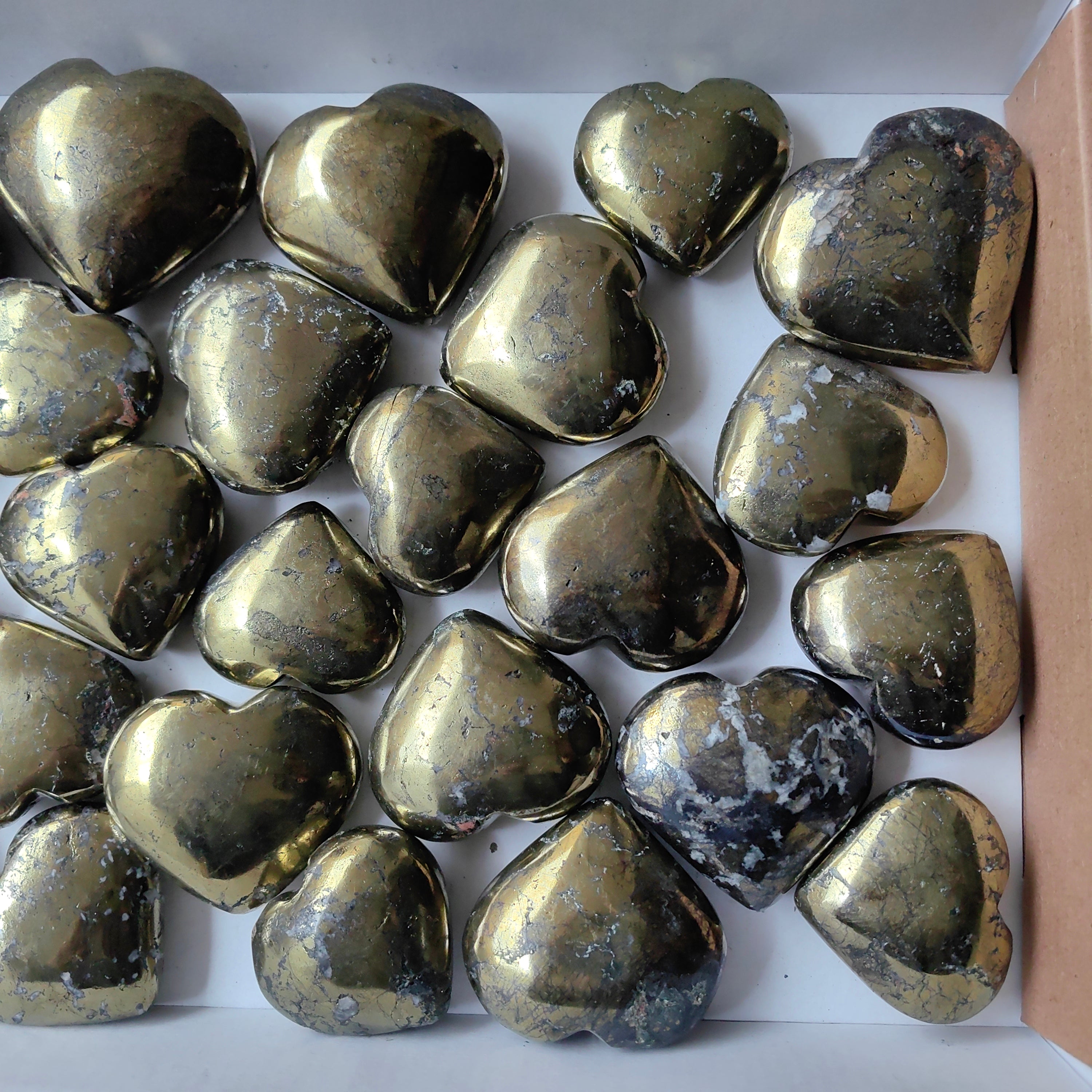 Lot 25 pcs Chalcopyrite Heart