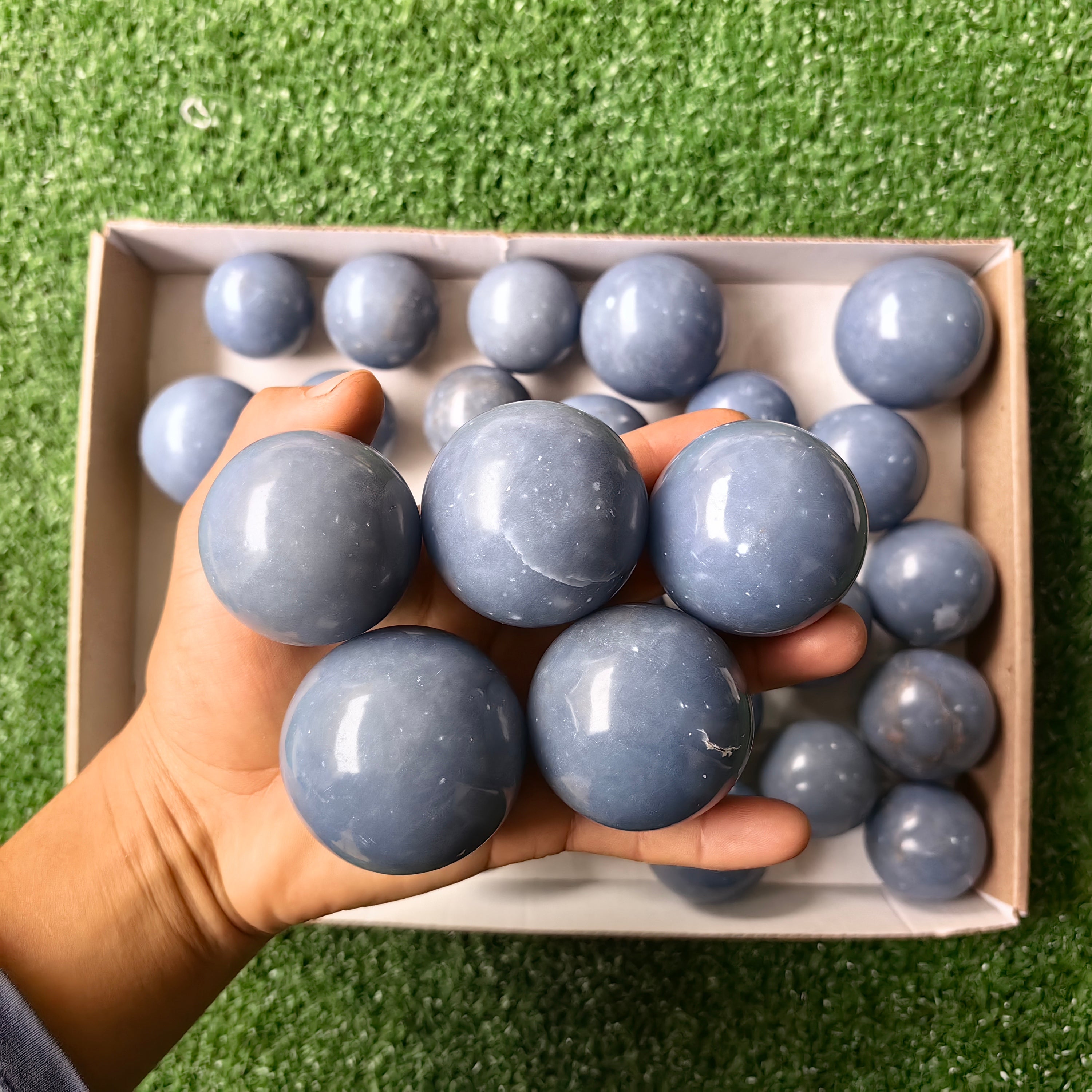 Lot 30 pcs Angelite Sphere