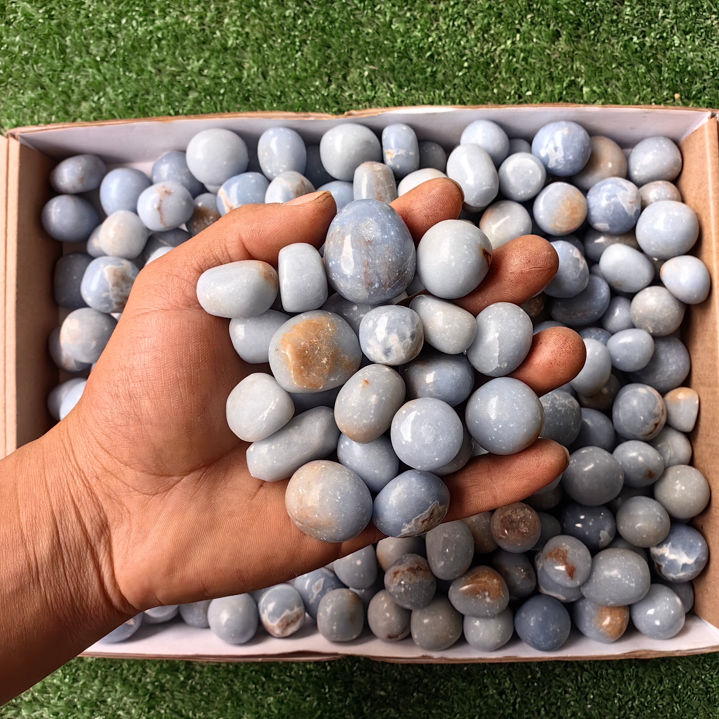 Lot 4 kg Angelite Tumbled