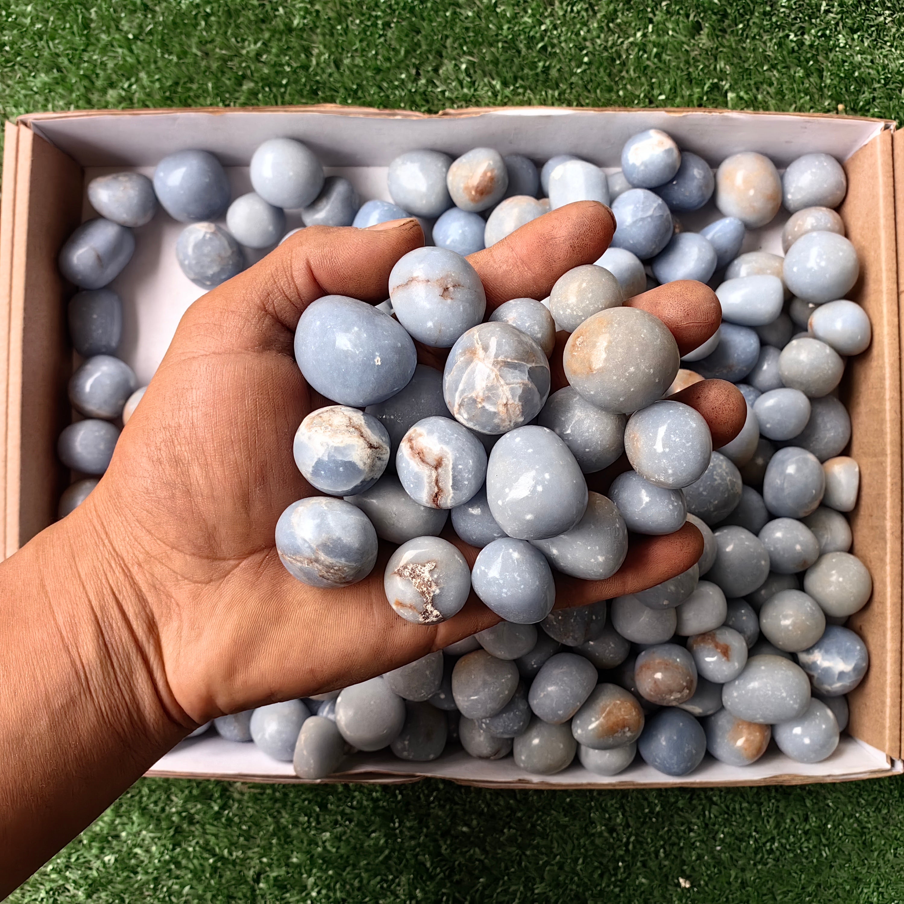 Lot 4 kg Angelite Tumbled