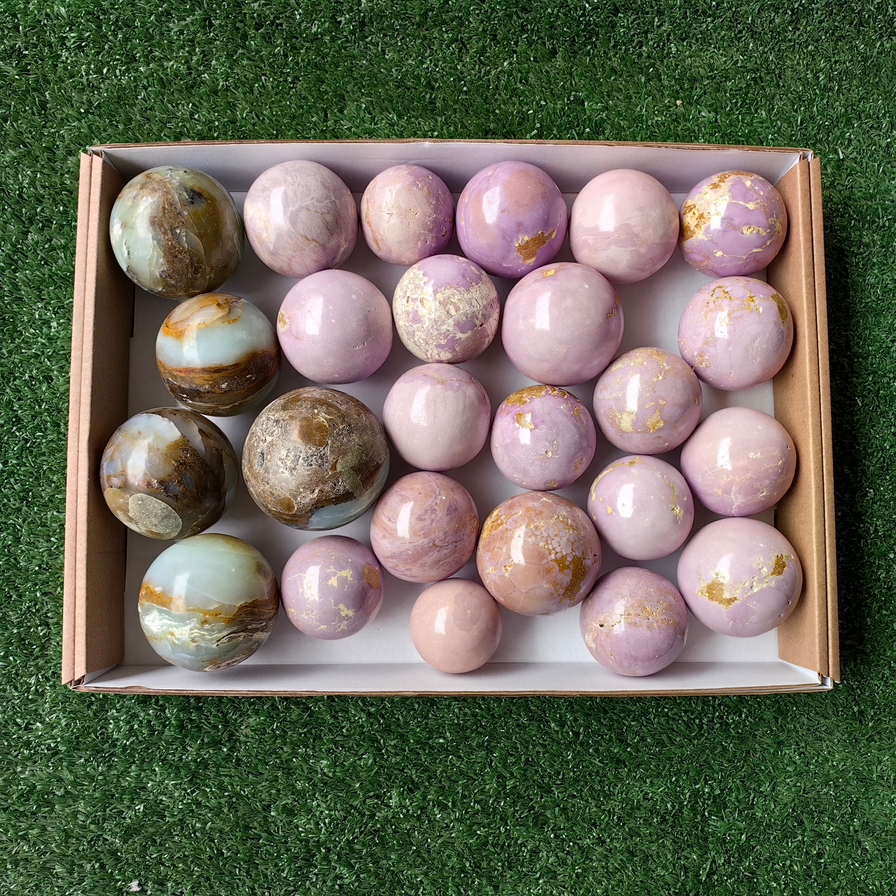 Lot 15 pcs Phosphosiderite, Andean Opal Sphere