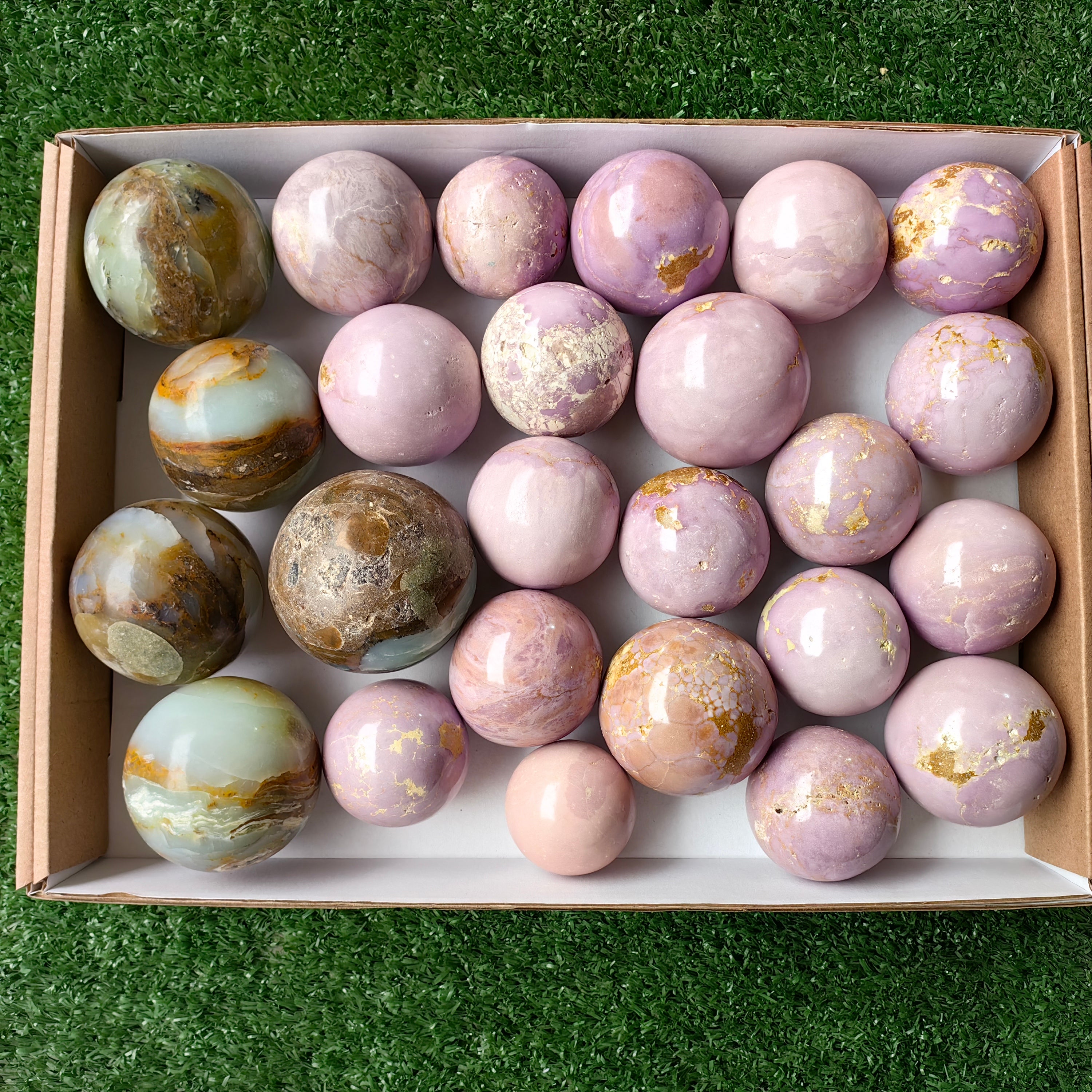 Lot 15 pcs Phosphosiderite, Andean Opal Sphere