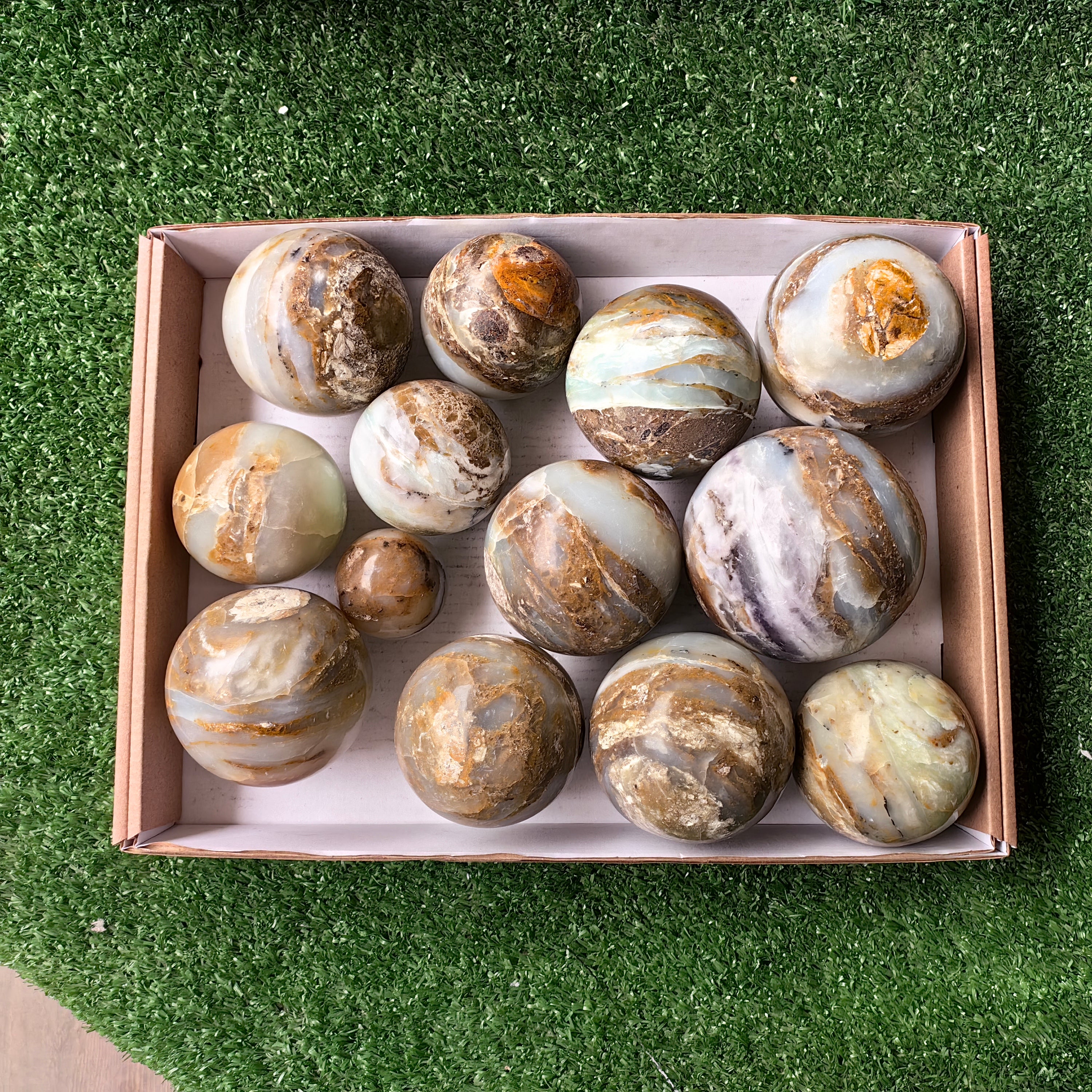 Lot 13 pcs Andean Opal Sphere