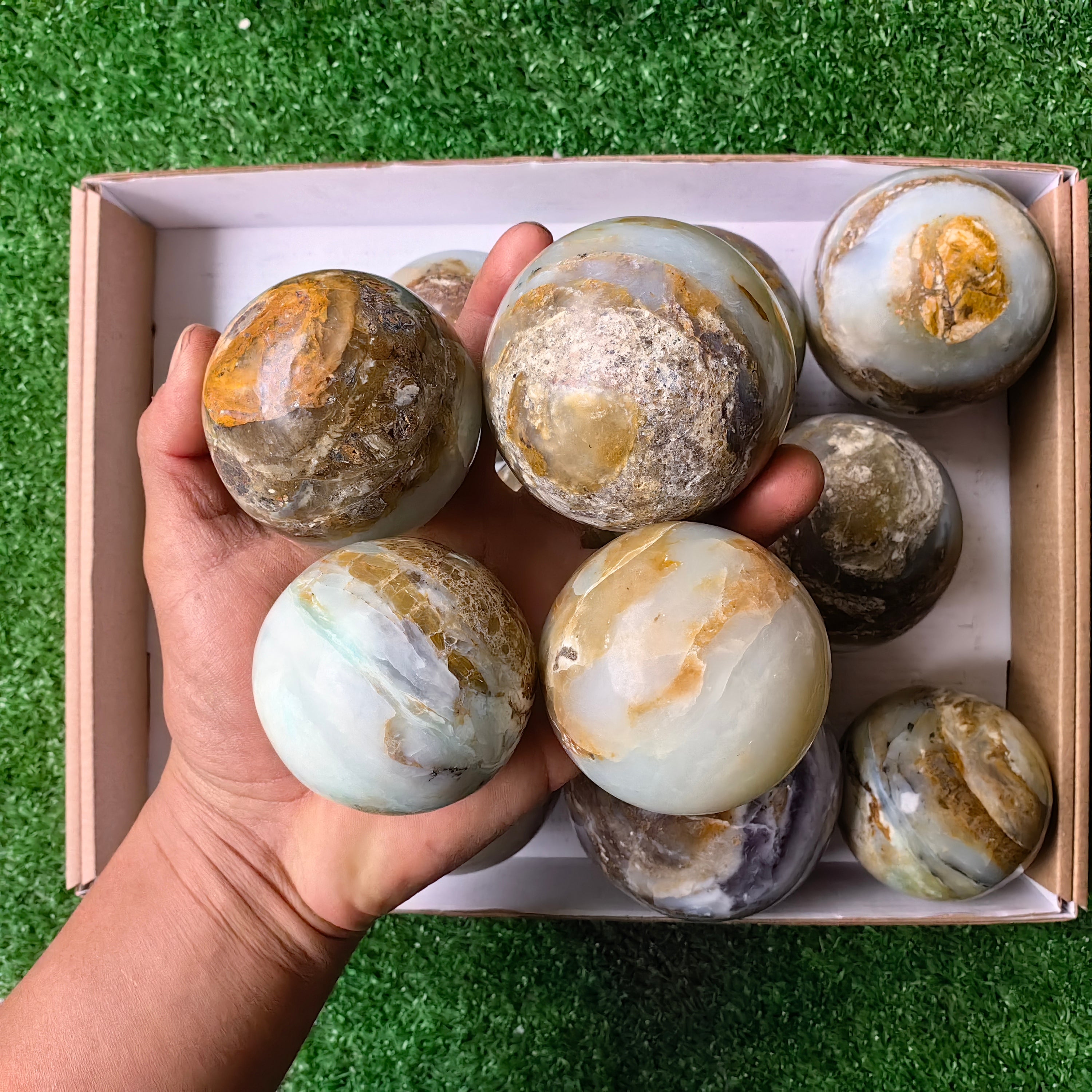 Lot 13 pcs Andean Opal Sphere