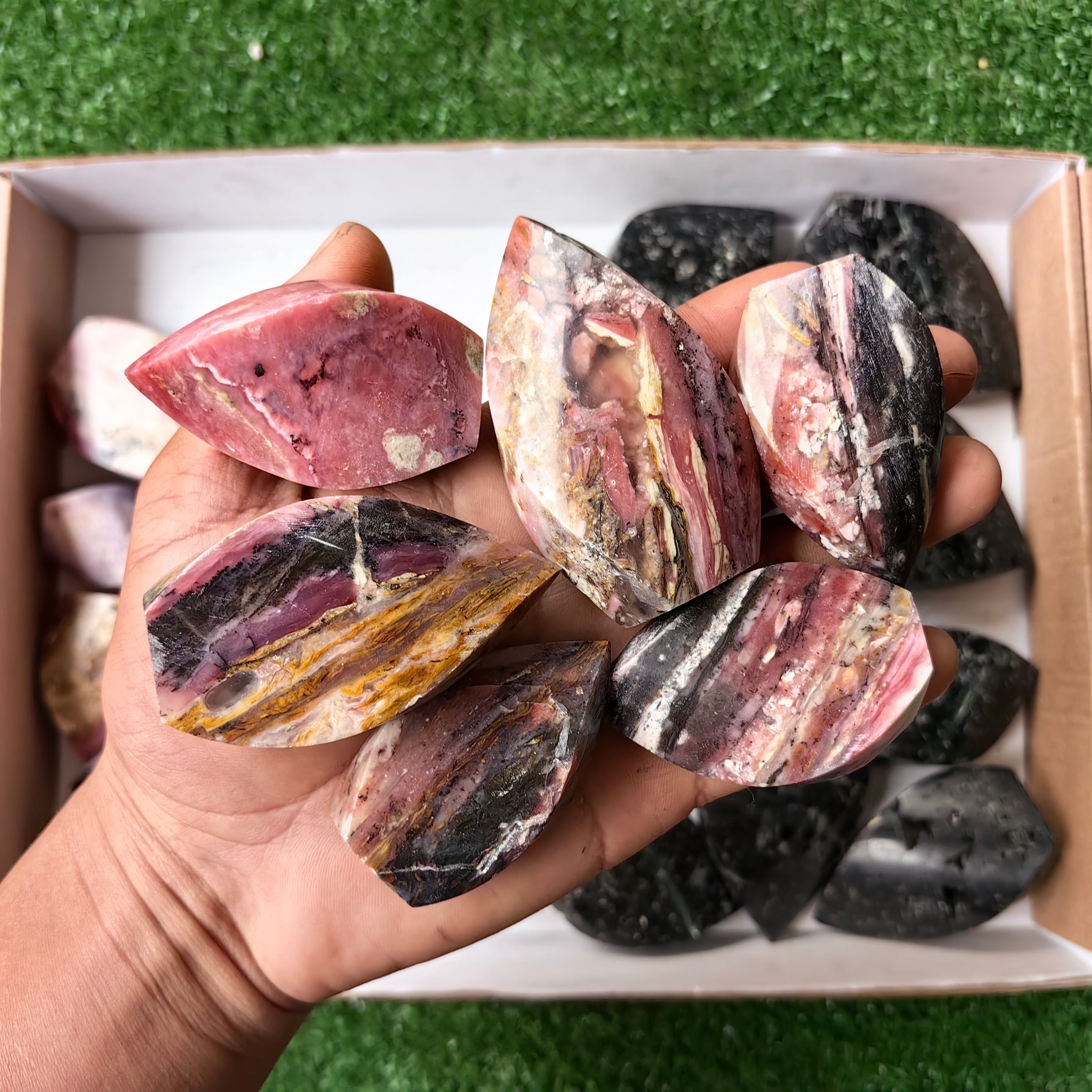 Lot 27 pcs Tourmaline, Pink Opal Flame