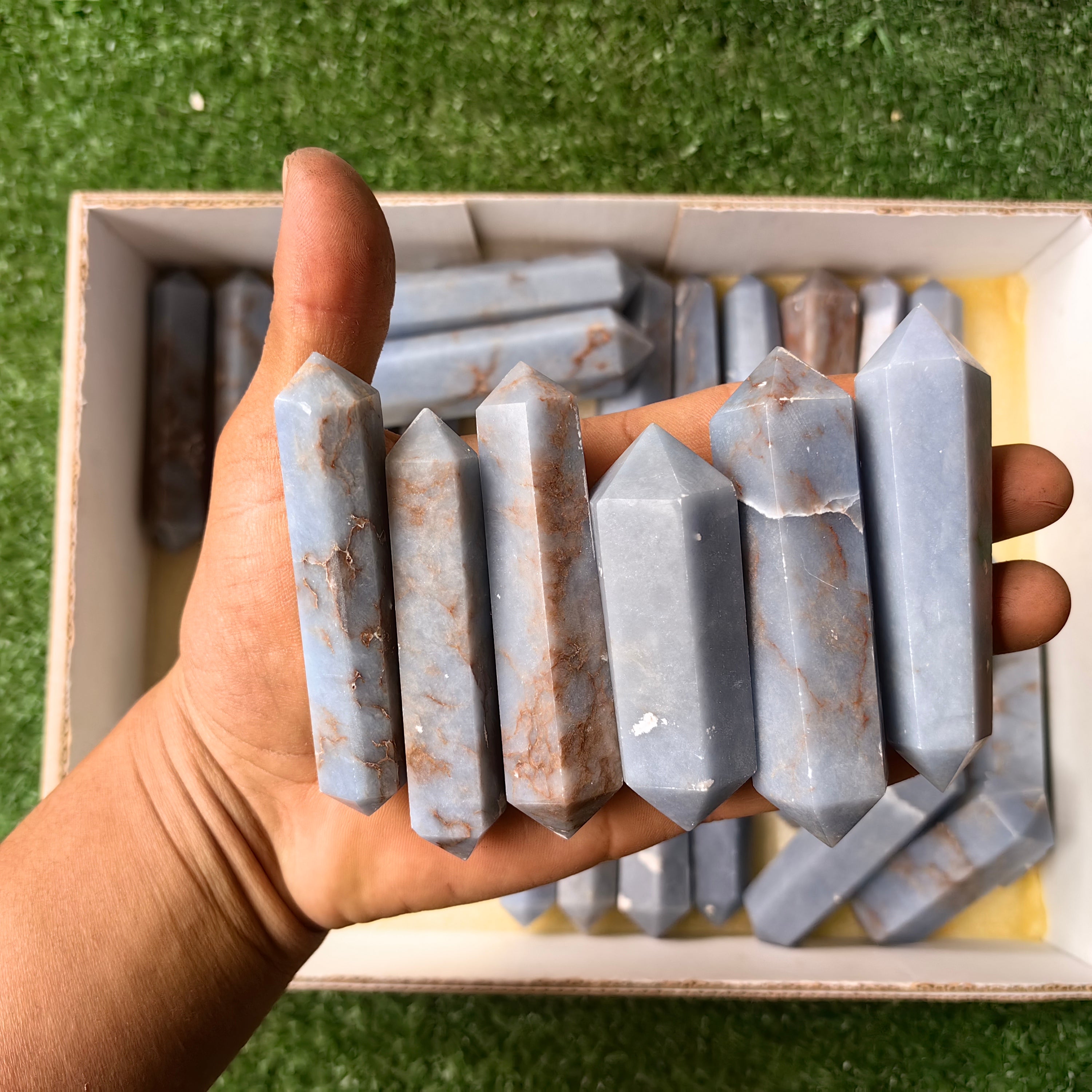 Lot 36 pcs Angelite Tower