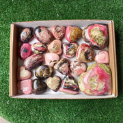 Lot 22 pcs Pink Opal Heart, Palm