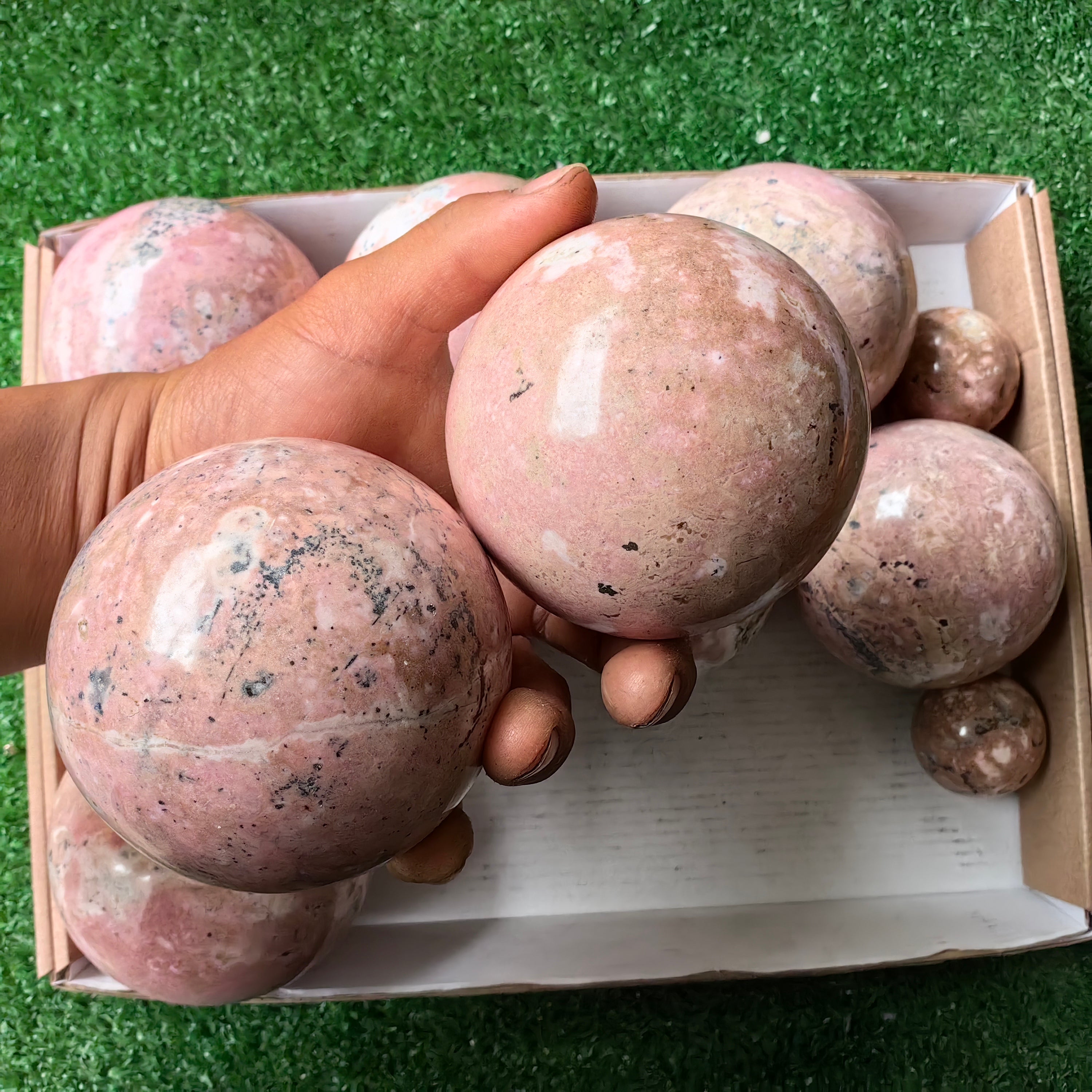 Lot 12 pcs Rhodonite Sphere