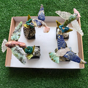 Lot 4 pcs hummingbird mixted stones