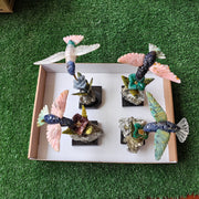 Lot 4 pcs hummingbird mixted stones
