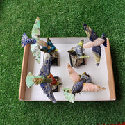 Lot 4 pcs hummingbird mixted stones