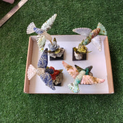 Lot 4 pcs hummingbird mixted stones