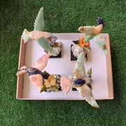 Lot 4 pcs hummingbird mixted stones