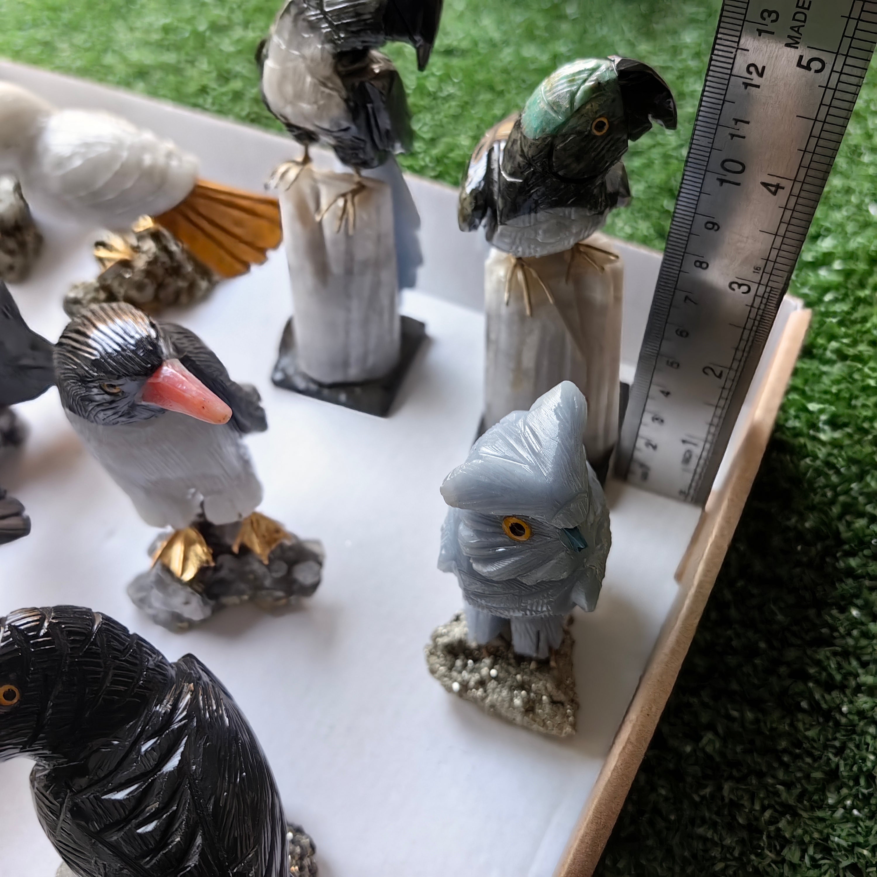 Lot 10 pcs Bird mixted stones