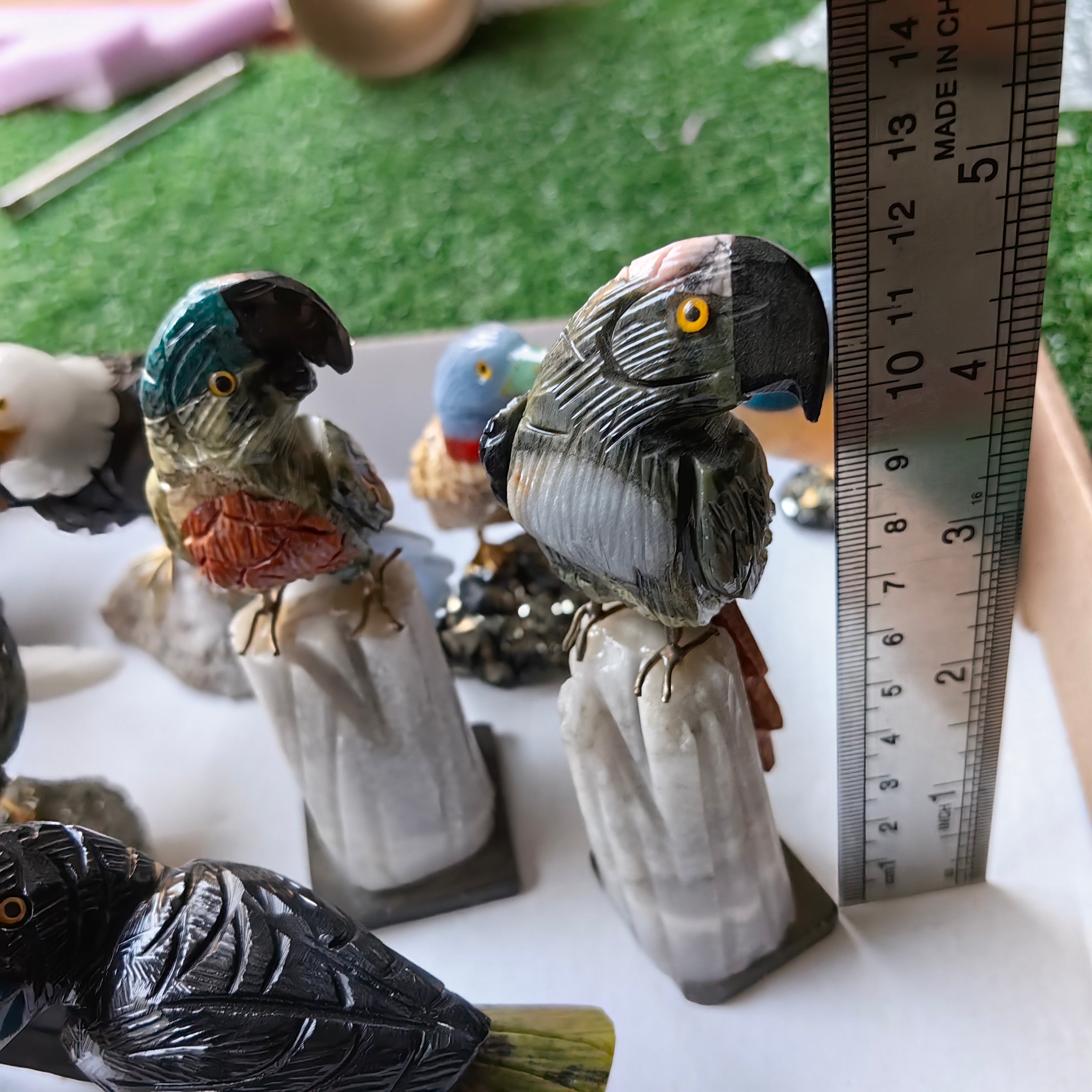 Lot 10 pcs Bird mixted stones